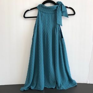 MODCLOTH | HIGH NECK BOW TIE TOP | S